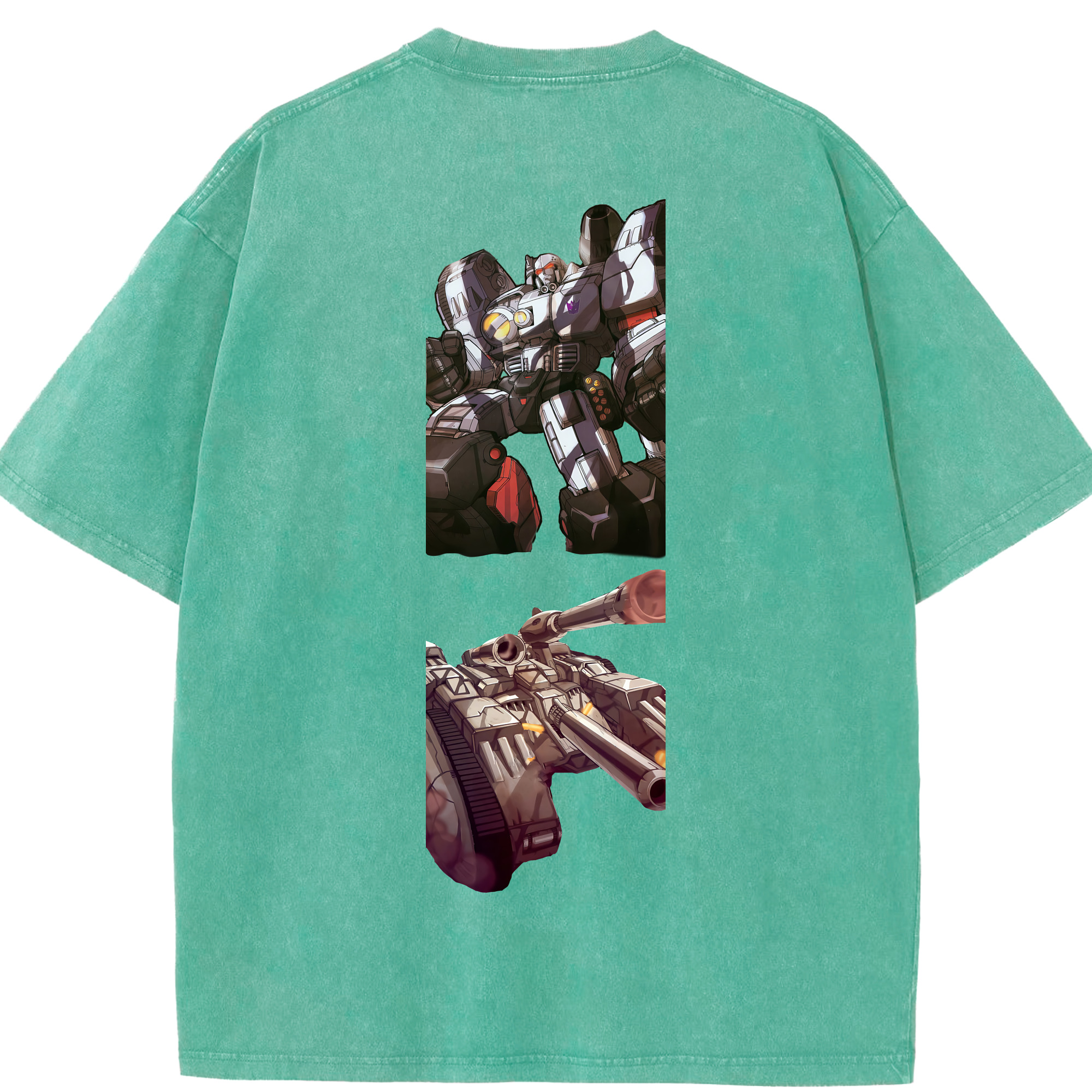 （画像用） Transformers トランスフォーマー 綿100% ヴィンテージ風 半袖Tシャツ（背面プリント）